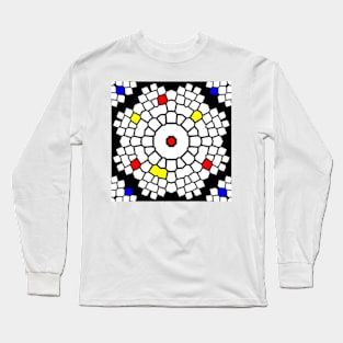 Geometric Pattern Bold And Lines Long Sleeve T-Shirt